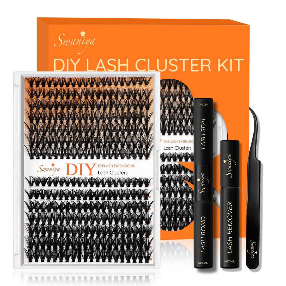What precautions should be taken when applying lash clusters?